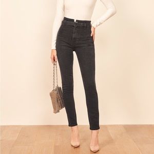 Reformation Kayo High and Skinny Jean - Grey